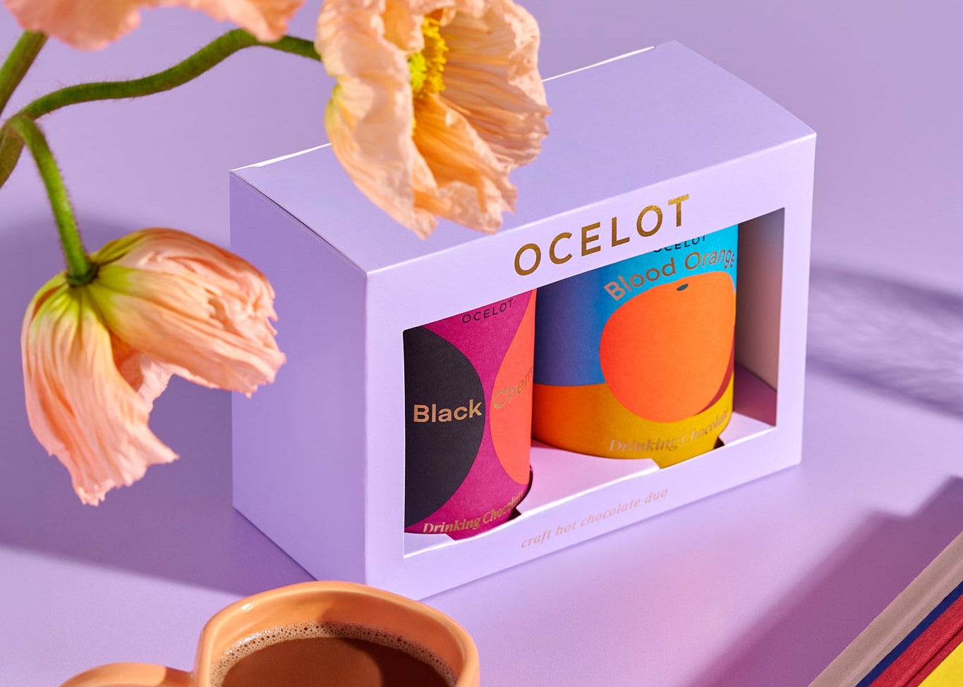 luxury craft hot chocolate gift set in beautiful packaging design perfect for teacher gift mother's day easter gift birthday gift