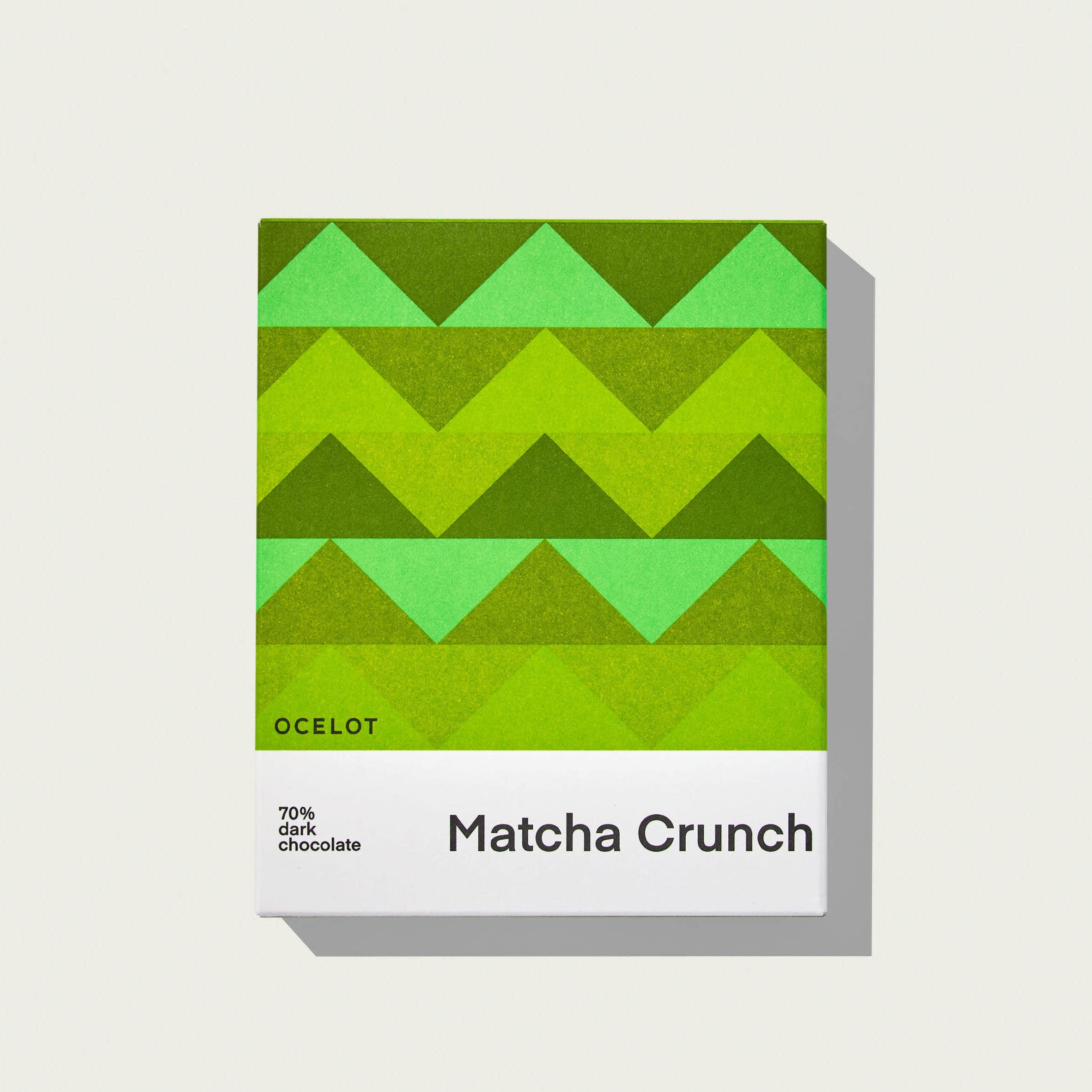 70% dark craft chocolate with organic matcha iri genmaicha tea